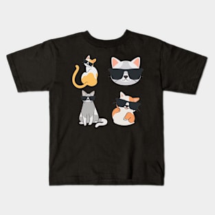 Cat wearing sunglasses Kids T-Shirt